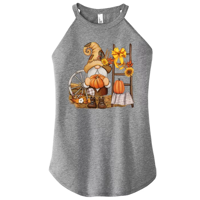 Autumn Gnome Cute Fall Season Women’s Perfect Tri Rocker Tank