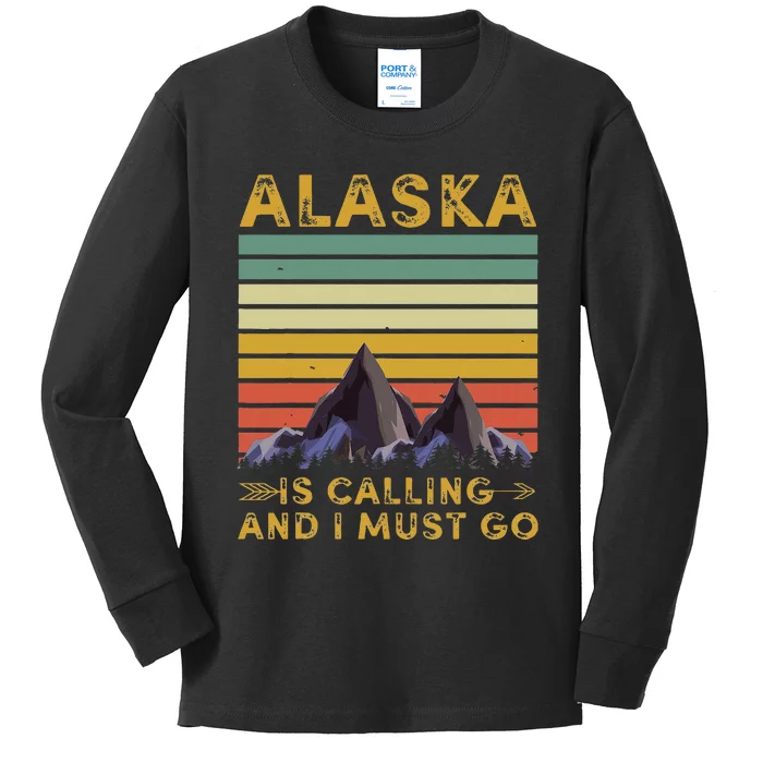 Alaska Gifts Denali Juneau Alyaska Kids Long Sleeve Shirt