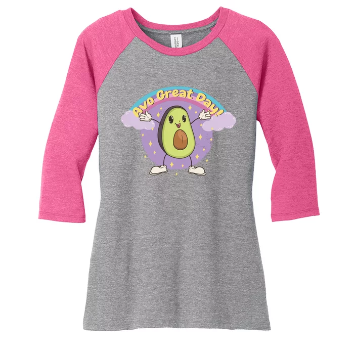 Avo Great Day Avocado Women's Tri-Blend 3/4-Sleeve Raglan Shirt