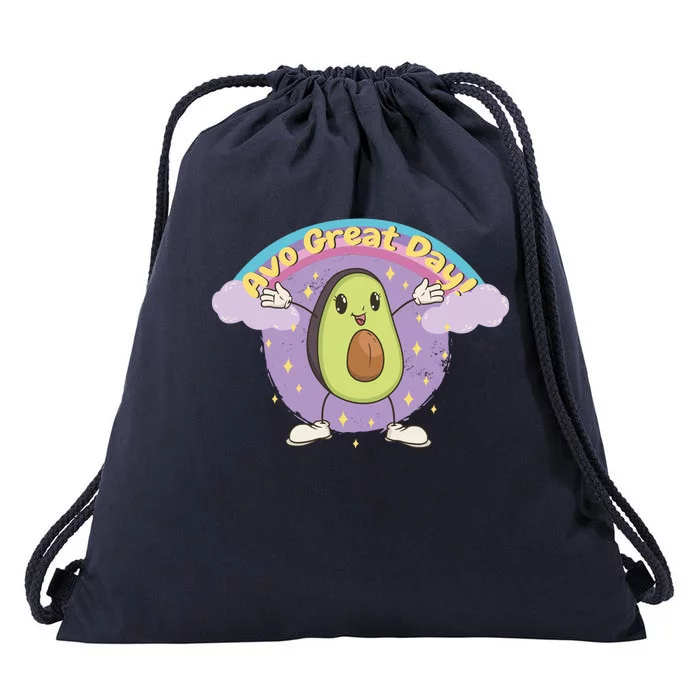 Avo Great Day Avocado Drawstring Bag