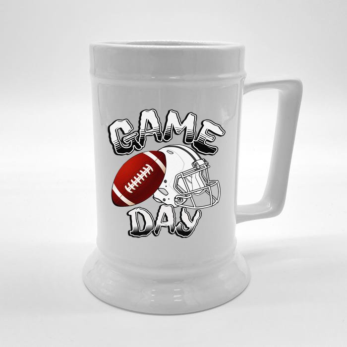 Awesome Game Day Football American Football Season Front & Back Beer Stein