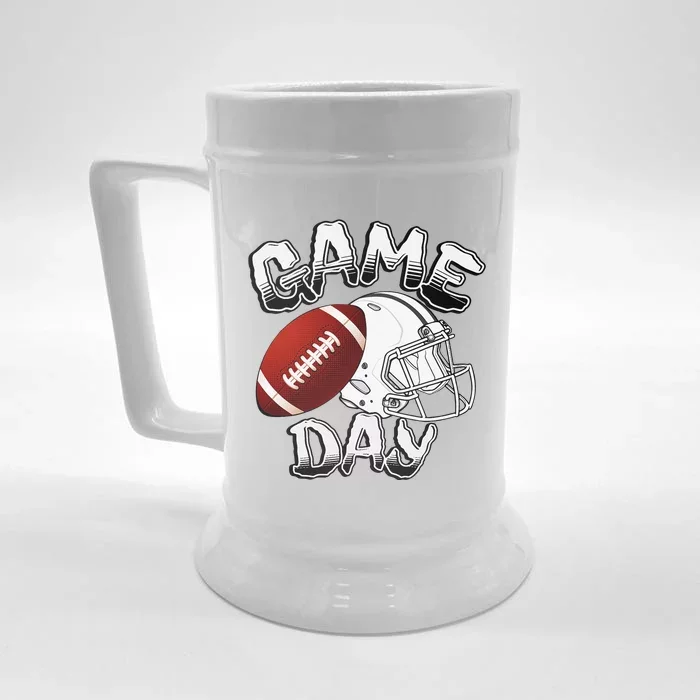 Awesome Game Day Football American Football Season Front & Back Beer Stein