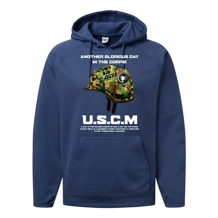 Another Glorious Day In The Corps USCM Ultimate Bad Asses Performance Fleece Hoodie