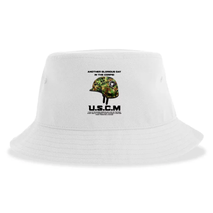 Another Glorious Day In The Corps USCM Ultimate Bad Asses Sustainable Bucket Hat