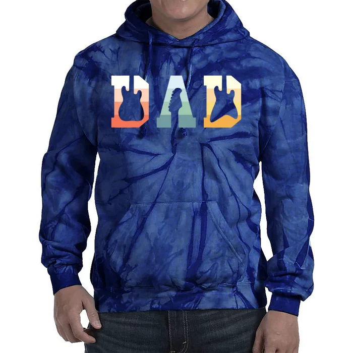 Acoustic Guitar Dad Guitarist Musical Instrument Musician Tie Dye Hoodie