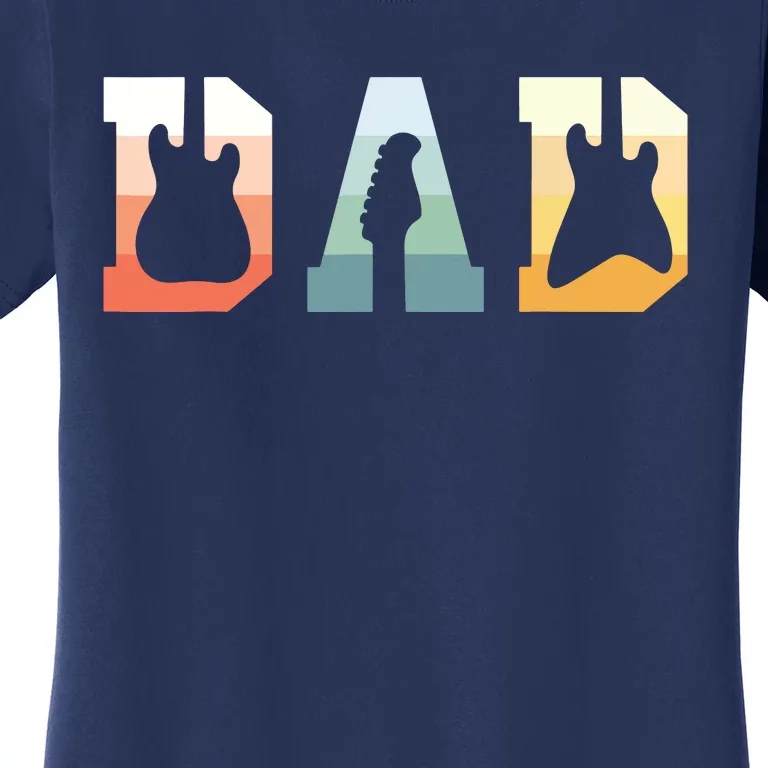 Acoustic Guitar Dad Guitarist Musical Instrument Musician Women's T-Shirt