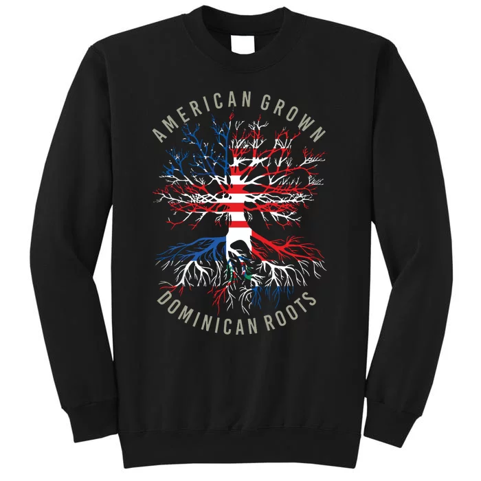 American Grown Dominican Roots Usa Republic Flag Heritage Tall Sweatshirt