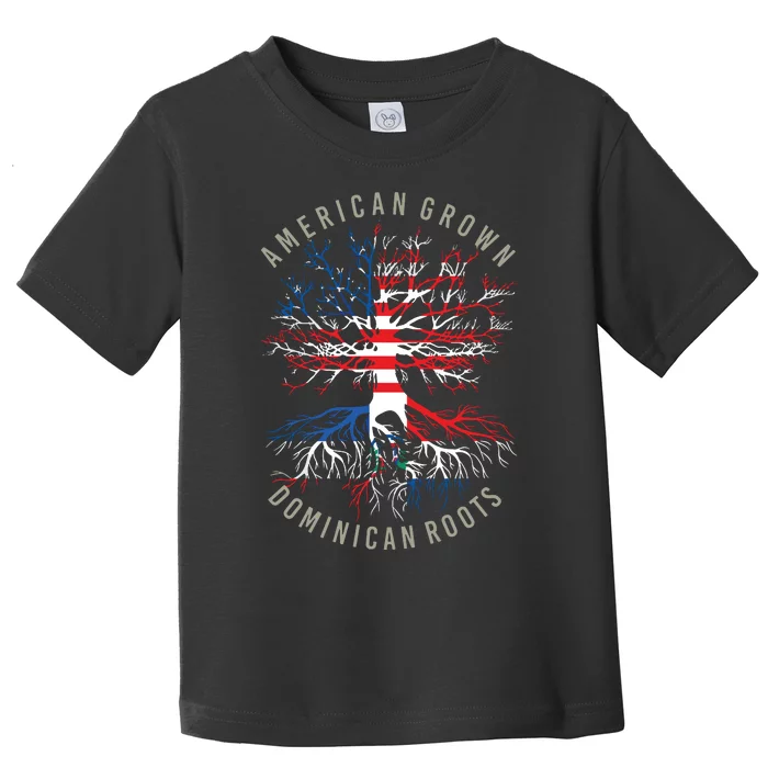 American Grown Dominican Roots Usa Republic Flag Heritage Toddler T-Shirt