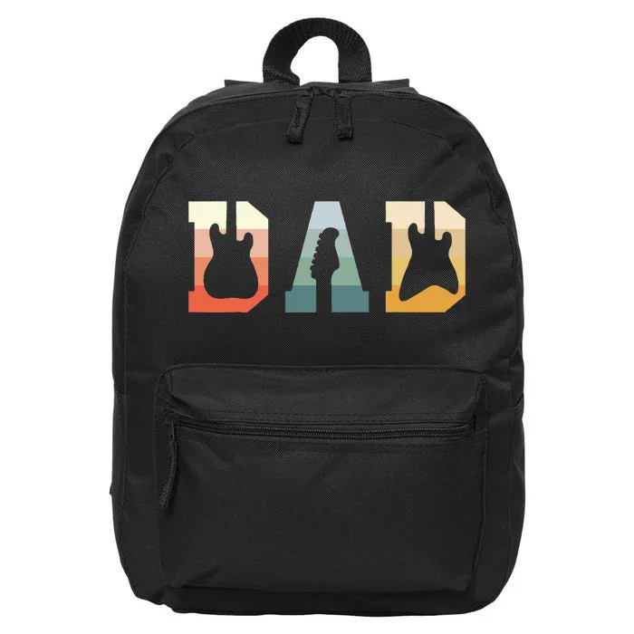 Acoustic Guitar Dad Guitarist Musical Instrument Musician 16 in Basic Backpack