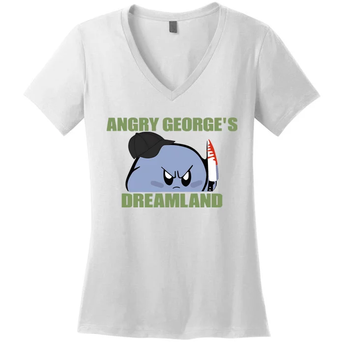 Angry GeorgeS Dreamland Women's V-Neck T-Shirt