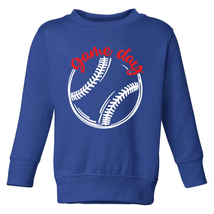 Awesome Game Day Funny Sport Games Baseball Softball Gift Toddler Sweatshirt