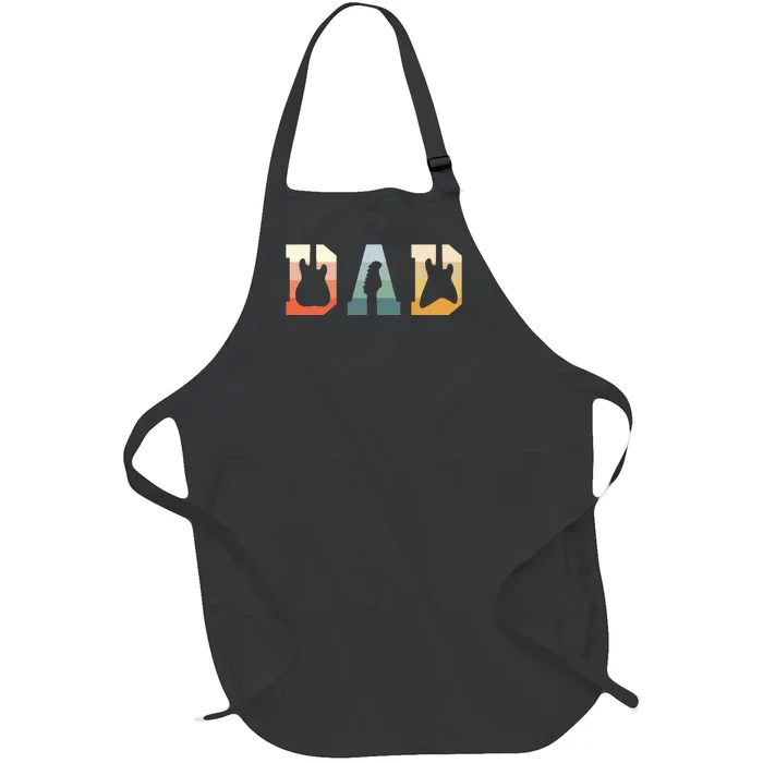 Acoustic Guitar Dad Guitarist Musical Instrument Musician Full-Length Apron With Pocket