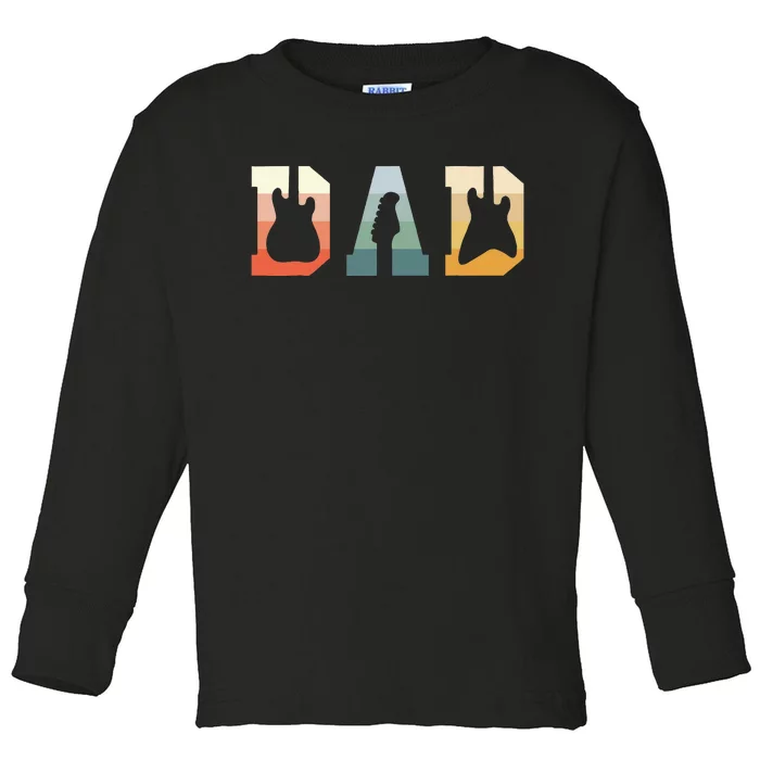 Acoustic Guitar Dad Guitarist Musical Instrument Musician Toddler Long Sleeve Shirt