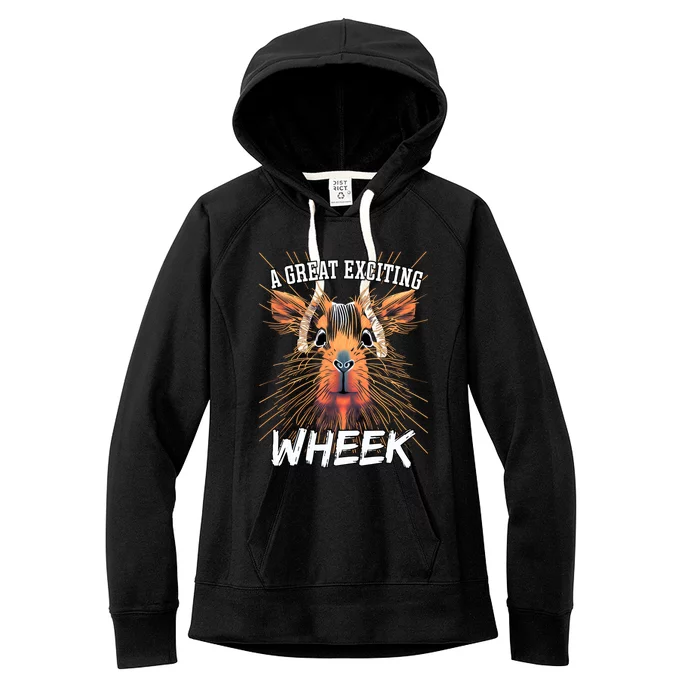 A Great Exciting Week Or Wheek Guinea Pig Gift Women's Fleece Hoodie