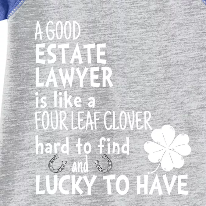 A Good Estate Lawyer Is Like A 4 Leaf Clover St Patricks Gift Infant Baby Jersey Bodysuit