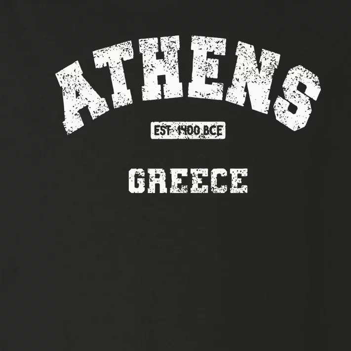 Athens Greece Est. 1400 Bce Athletic Style Distressed Toddler Long Sleeve Shirt