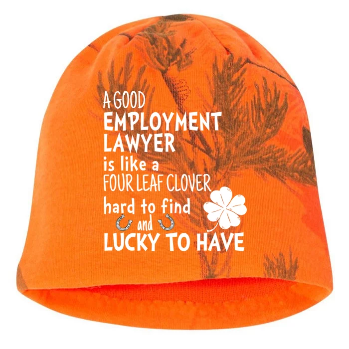 A Good Employt Lawyer Is Like A 4 Leaf Clover St Patricks Meaningful Gift Kati - Camo Knit Beanie