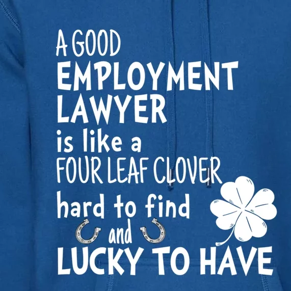 A Good Employt Lawyer Is Like A 4 Leaf Clover St Patricks Meaningful Gift Premium Hoodie