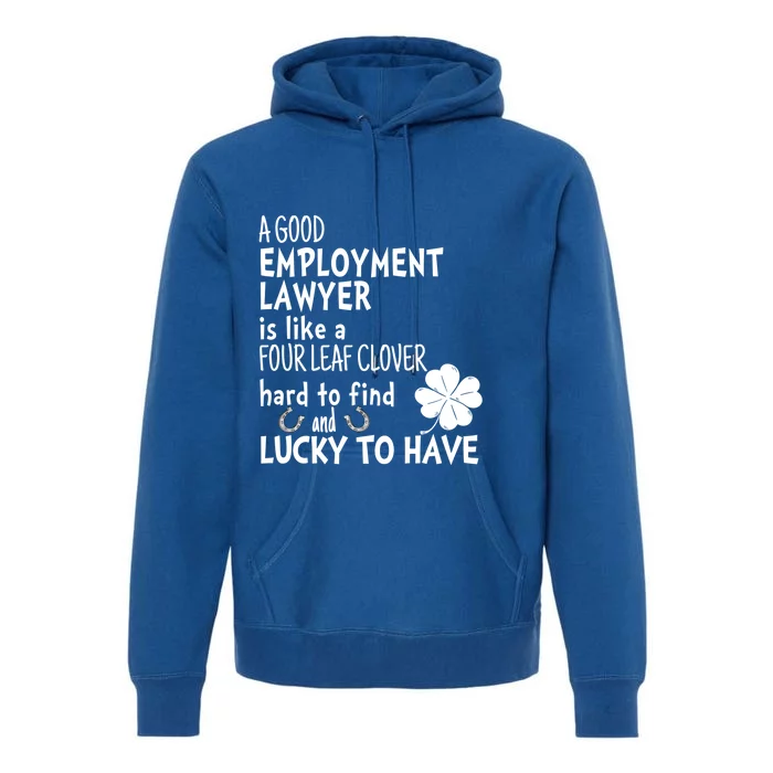 A Good Employt Lawyer Is Like A 4 Leaf Clover St Patricks Meaningful Gift Premium Hoodie