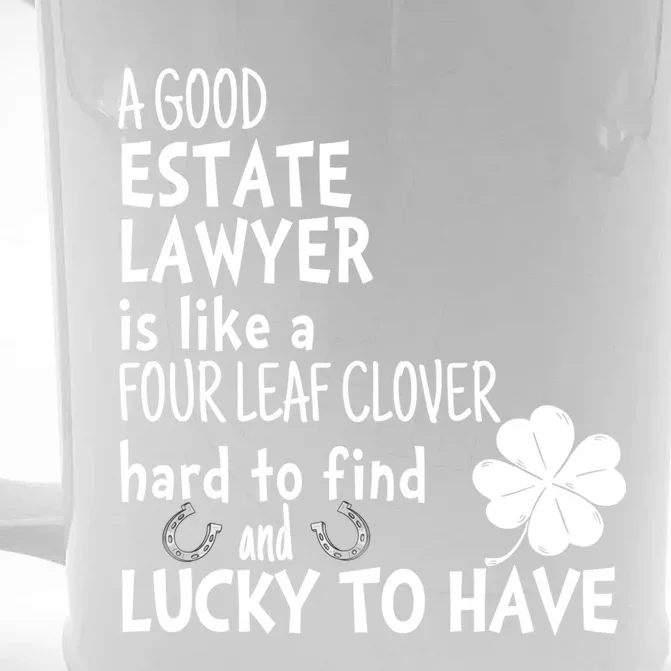 A Good Estate Lawyer Is Like A 4 Leaf Clover St Patricks Cool Gift Front & Back Beer Stein