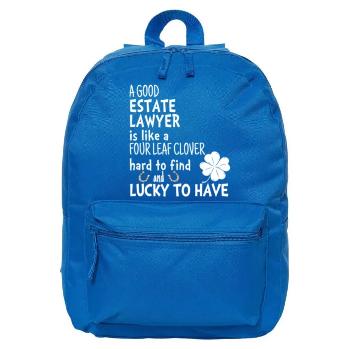 A Good Estate Lawyer Is Like A 4 Leaf Clover St Patricks Cool Gift 16 in Basic Backpack