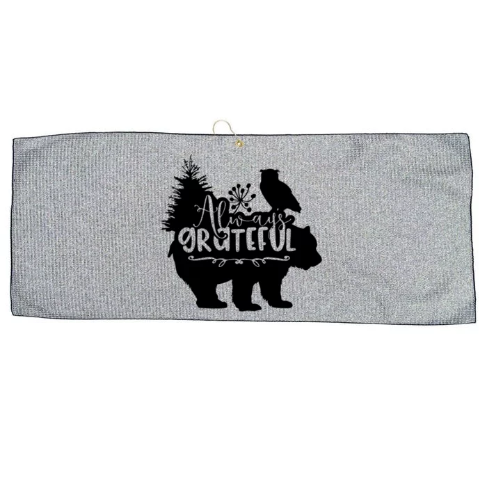 Always Grateful: Embrace NatureS Beauty With The Bear Great Gift Large Microfiber Waffle Golf Towel