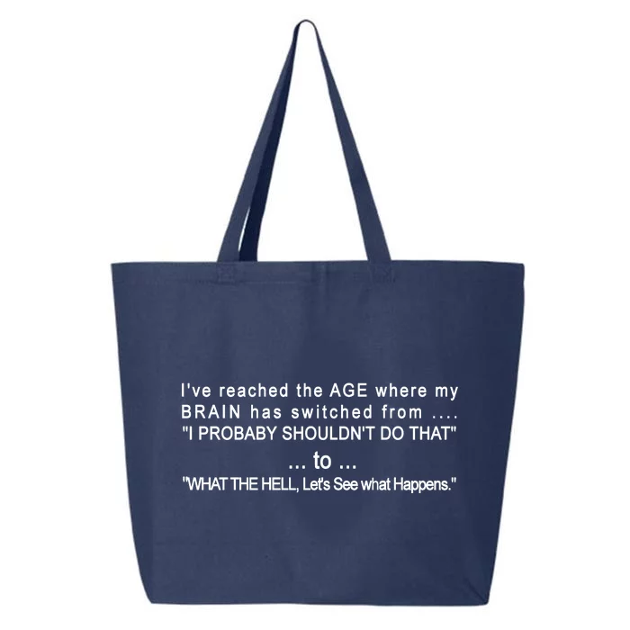 Aged Brain Funny Sarcastic 25L Jumbo Tote