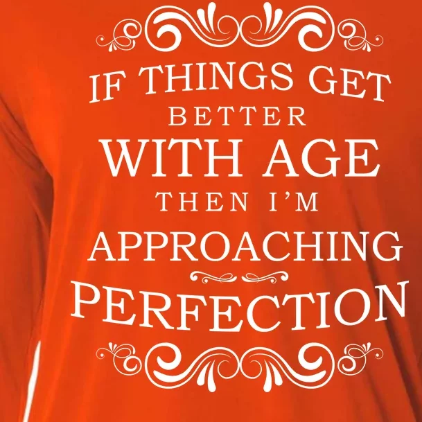 Aged To Perfection Funny Birthday Cooling Performance Long Sleeve Crew