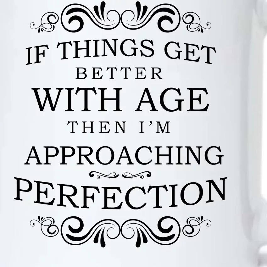 Aged To Perfection Funny Birthday Black Color Changing Mug