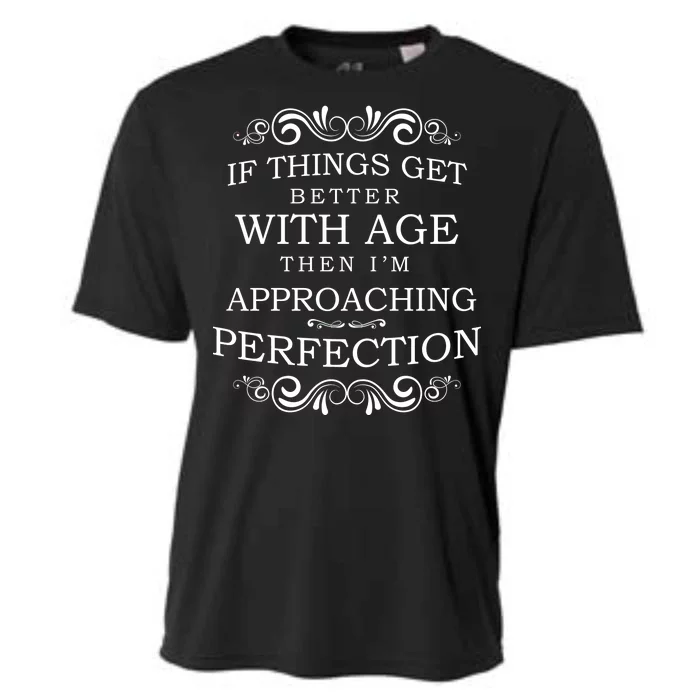 Aged To Perfection Funny Birthday Cooling Performance Crew T-Shirt