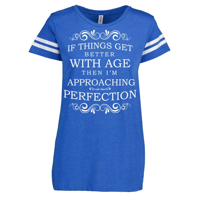 Aged To Perfection Funny Birthday Enza Ladies Jersey Football T-Shirt