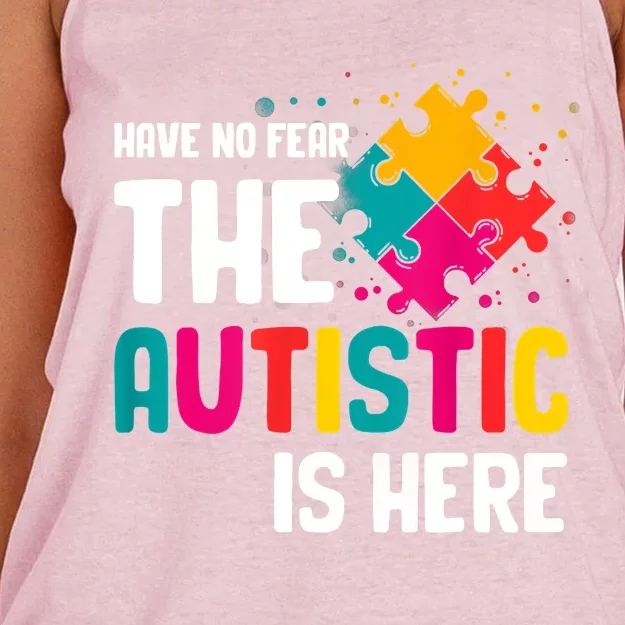 Autism Gifts For Adults Syndrom Autist Asd Autistic Asperger Women's Knotted Racerback Tank