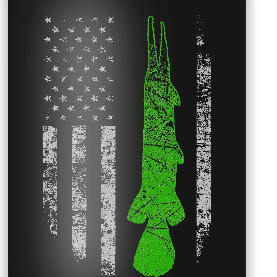 Alligator Gar Flag Alligator Gar Fishing Poster