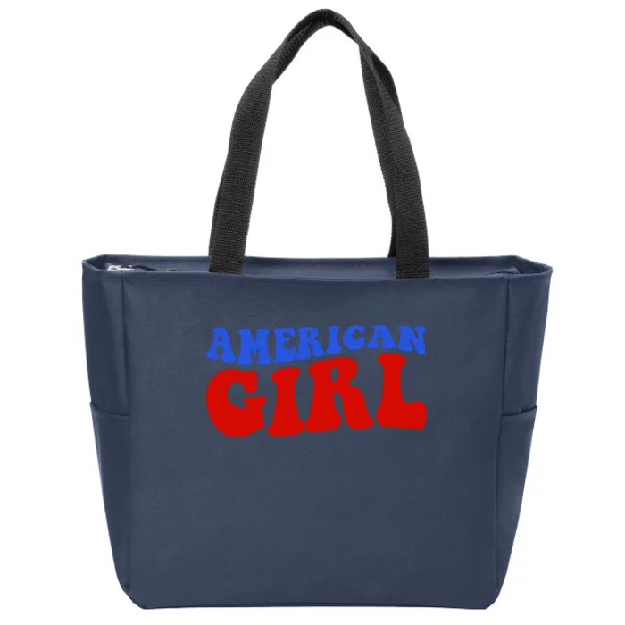 American Girl Fourth Of July Zip Tote Bag