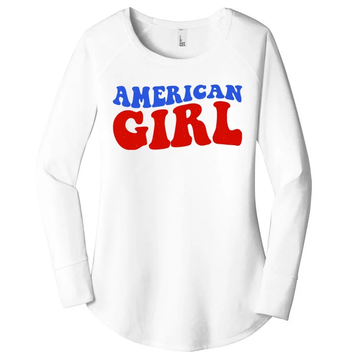 American Girl Fourth Of July Women's Perfect Tri Tunic Long Sleeve Shirt