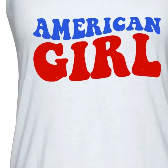 American Girl Fourth Of July Ladies Essential Flowy Tank