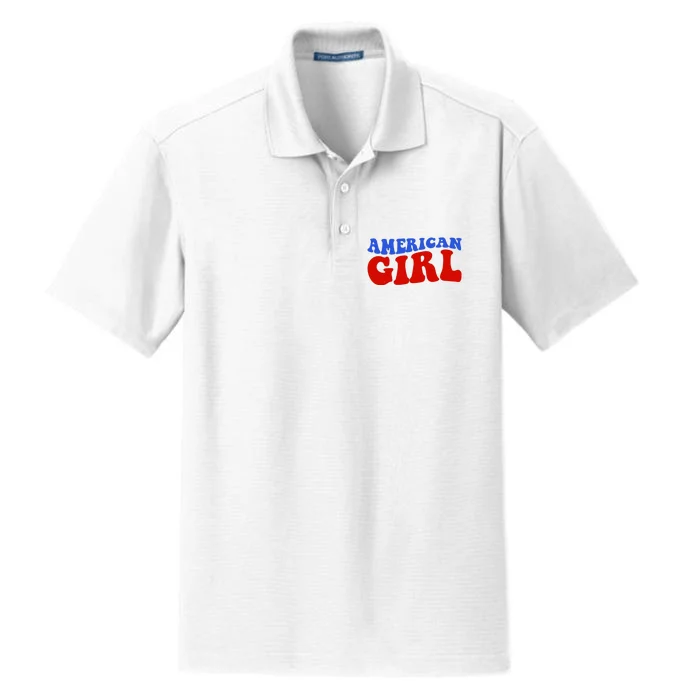 American Girl Fourth Of July Dry Zone Grid Performance Polo