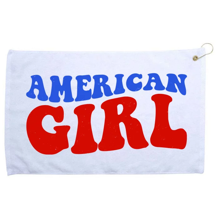 American Girl Fourth Of July Grommeted Golf Towel