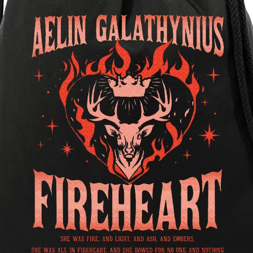 Aelin Galathynius Fireheart She Was Fire. And Light And Ash Drawstring Bag