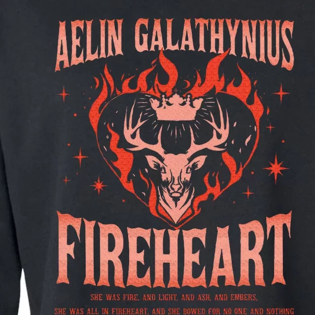 Aelin Galathynius Fireheart She Was Fire. And Light And Ash Cropped Pullover Crew