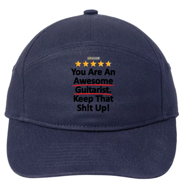 Awesome Guitarist Funny Gift Guitar 7-Panel Snapback Hat