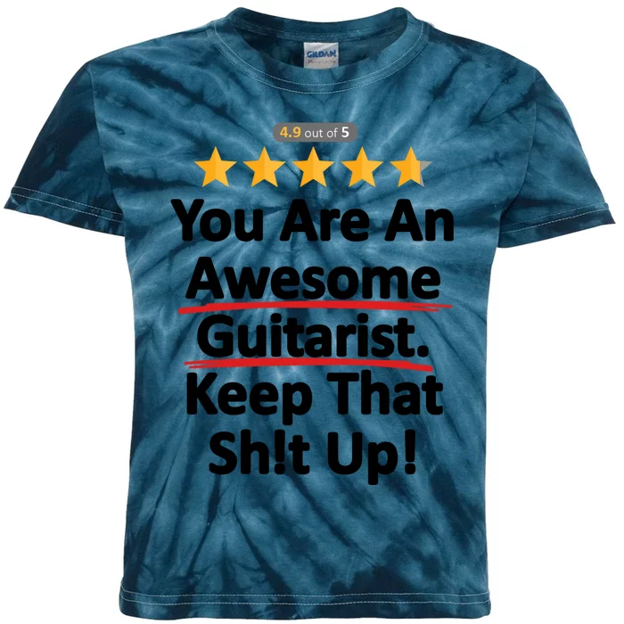 Awesome Guitarist Funny Gift Guitar Kids Tie-Dye T-Shirt