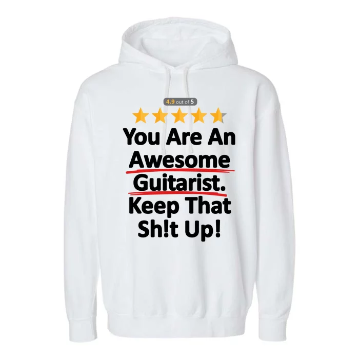 Awesome Guitarist Funny Gift Guitar Garment-Dyed Fleece Hoodie