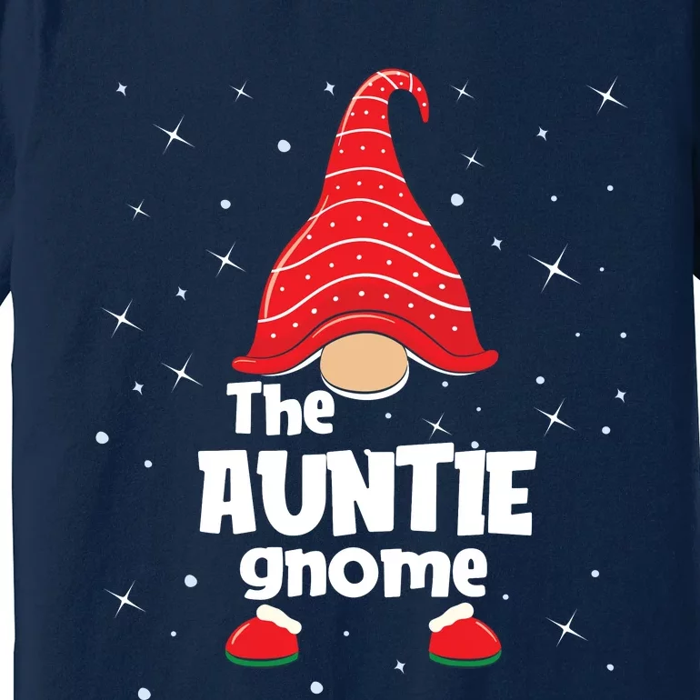 Auntie Gnome Family Matching Christmas Funny Gift Pajama Premium T-Shirt