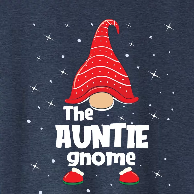 Auntie Gnome Family Matching Christmas Funny Gift Pajama Women's Crop Top Tee