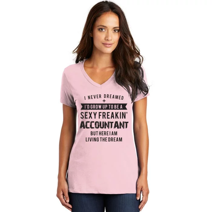 Accountant Graduation Funny For Future Accountant Gift Women's V-Neck T-Shirt