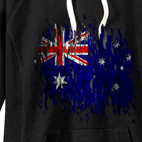 Australia Grunge Flag Women's Fleece Hoodie