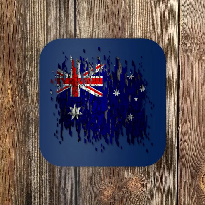 Australia Grunge Flag Coaster