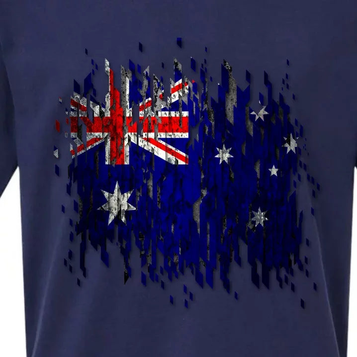 Australia Grunge Flag Sueded Cloud Jersey T-Shirt