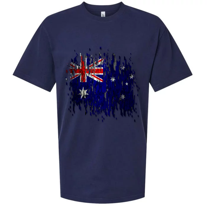 Australia Grunge Flag Sueded Cloud Jersey T-Shirt